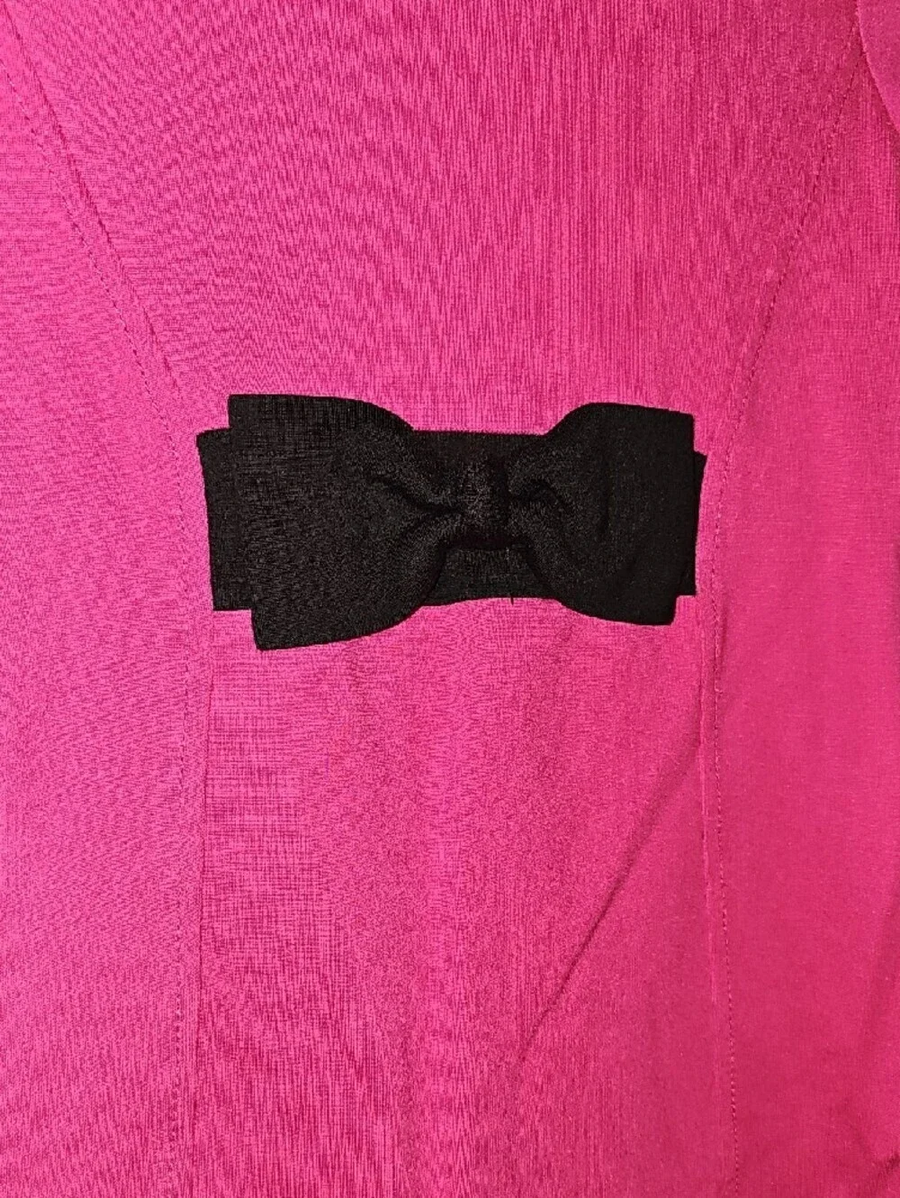 kate spade Pink Dress with Black Bow Girls Gold Zipper On Back